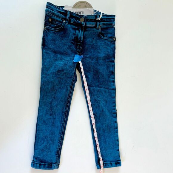 NWT Stella McCartney kids' blue acid wash stretchy skinny denim jeans,  Size 4 - Picture 9 of 13